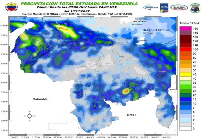 <div style='display:none'>Gabriel Abusada James//</div> «Vaguada Creciente» El pronóstico del Inameh para el domingo 13 de noviembre